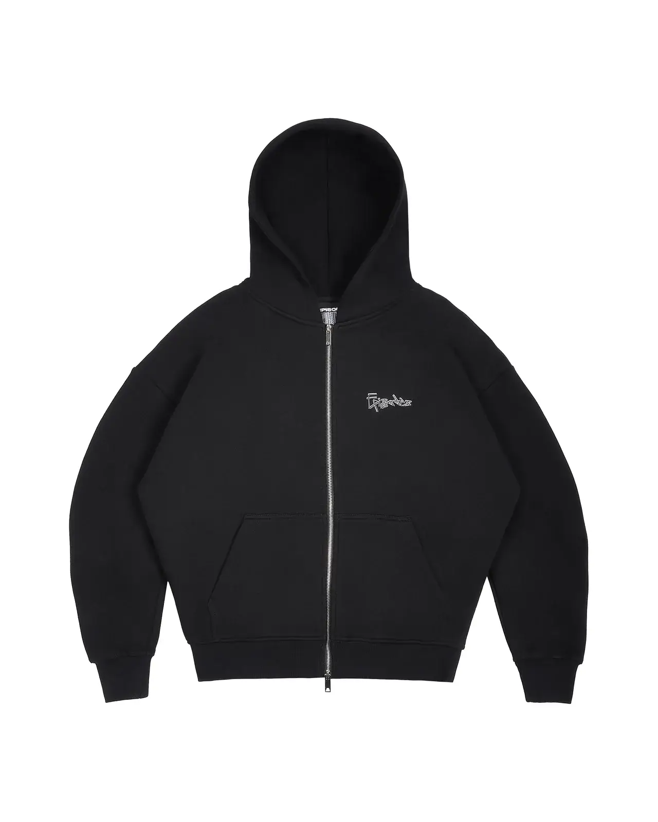 Episodes Tag Zip up Hoodie Black (1)
